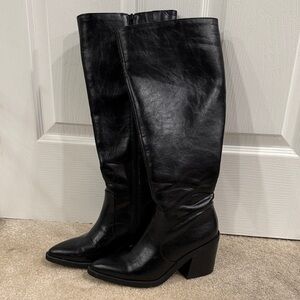 Steve Madden Black Knee-High Boots